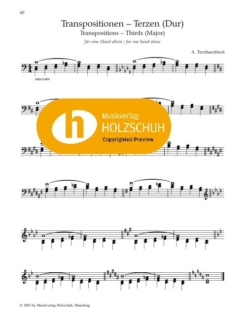 Transpositionen – Terzen (Dur)